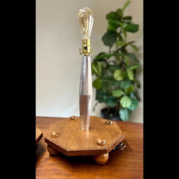 Mid Century Modern Pair of 2 MCM Vintage Style Table Lamps Working Perfectly - Picture 2 of 7